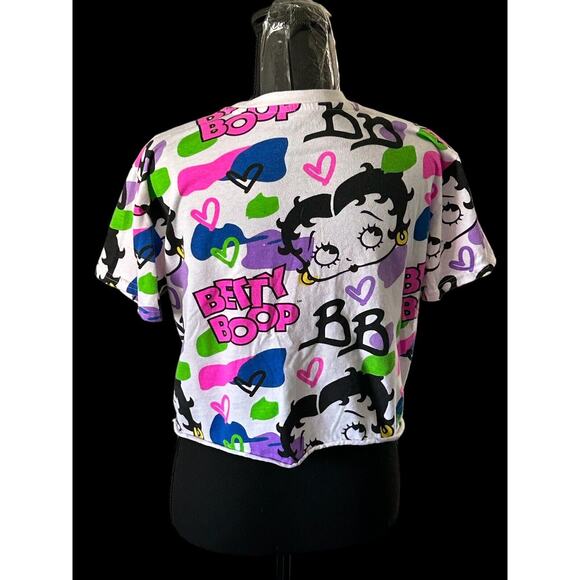 BETTY BOOP‎ WOMEN'S SHORT SLEEVE CROP TOP T-SHIRT WOMEN’S SIZE L LARGE - Picture 4 of 5